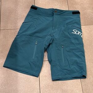 Men's Teal Sombrio Shorts with Zippered Pockets Size L